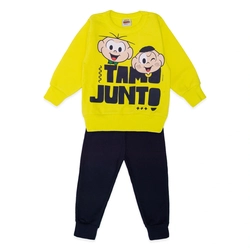 Conjunto Moletom Turma da Mônica Tamo Junto Verde - Masculino