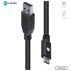 Cabo Usb-c Tipo-c Para Usb-a 2.0 Vinik 2 Metros - C20uam-2