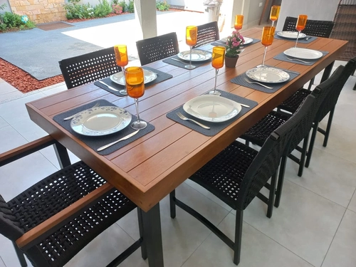 JOGO DE MESA 1,80 X 90 X 78 ALTURA COM 6 LUGARES EM CORDA NAUTICA