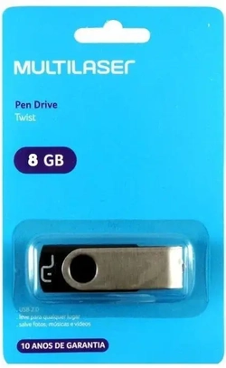 PEN DRIVE 8GB TWIST PD587 MULTILASER