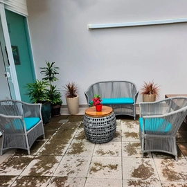Jogo de Jardim  com mesa de centro em corda sintética Maresias