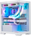 Gabinete Gamer K-mex Aquário Poseidon Branco CG-W1G4 Lateral Em Vidro Sem Fan - CGW1G4RH0010B0X