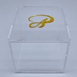 Caixa Cubo - Logo alto relevo inicial ou desenho