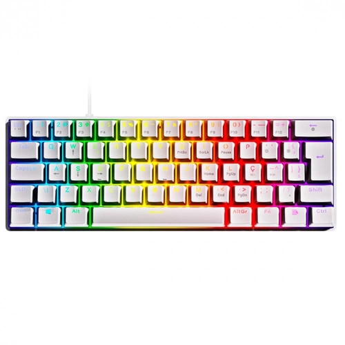 Teclado Pcyes Mecanico 60% Zot Branco Outemu Blue Hotswap Led RGB - PZWOHBLRGB