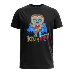 Pop! Tees Camiseta - Marvel Holiday - Gingerbread Iron Man (homem de Ferro) - Tam. p