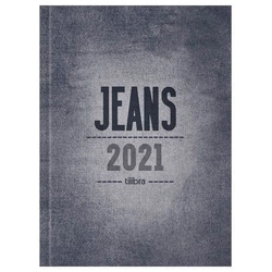Agenda Jeans 2021, 112 Folhas, 123mm x 166mm - Tilibra