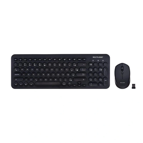 Combo Teclado + Mouse Sem Fio Multilaser, Abnt - Tc231