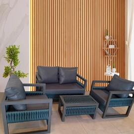 Jogo de Sofá em Tricô Náutico alumínio Pintura Epóxi Kiev