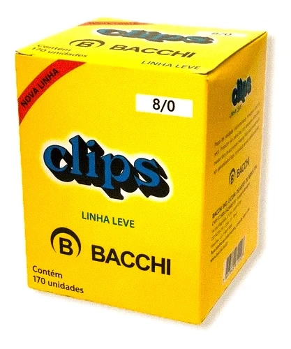 Clips Galvanizado 8/0 Com 170 Unidades Bacchi