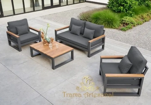 Jogo de Sofá Siena acompanha sofa 2 lugares 2 poltroas e mesa de centro