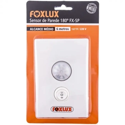 Sensor de Presença para Parede 180° Bivolt Branco Foxlux