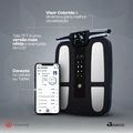 Balança Inteligente Bioimpedância Digital Corporal Relaxshop Bio Ultra Preta c/ Eletrodos – 55 Análises, Bluetooth