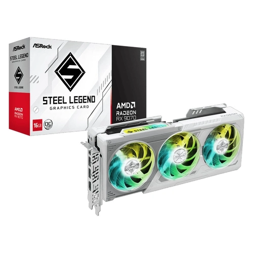 Gpu Asrock Amd Radeon Rx 9070 Steel Legend 16gb 256bits Oc 90-ga5ezz-00uanf