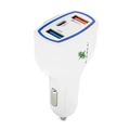 Carregador Veicular C/ 2 Usb + 1 Type-c 4a 30w Mod. Xc-v15 Branco
