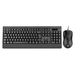 KIT TECLADO E MOUSE USB RISE MODE OFFICE OF 02 PRETO RM-TM-02-FB