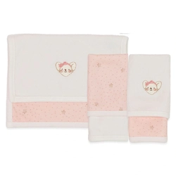 Kit de 2 Toalhas de Boca Ratinha Suedine com Forro Atoalhado Feminino - Ratinhas