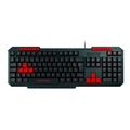 Teclado Gamer Com Hotkeys Multimídia Slim Preto e Vermelho Tc242