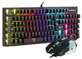 Kit Teclado Mecânico e Mouse 6 botões Gamer RGB com Fio Switches Blue TE131 - Knup