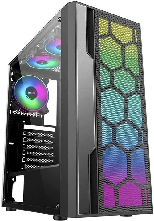 Gabinete K-mex Multiverso Preto Led Rgb Sem Fan - CG02TTRH0010B0X