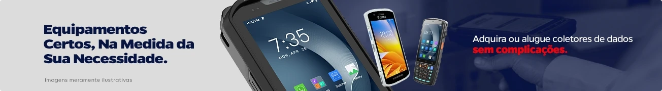Equipamentos certos, na medida da sua necessidade. Adquira ou Alugue coletores de dados sem complica