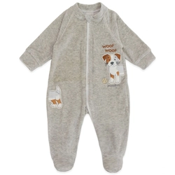 Macacão Manga Longa Bordado Plush Masculino – Cachorrinho