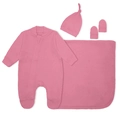 Kit Saída Maternidade Liso Pink Mescla Baby - Feminino