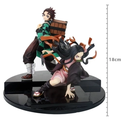 Figure Demon Slayer: Kimetsu No Yaiba - Nezuko Kamado e Tanjiro Kamado - Precious G.e.m Series Ref.:831157