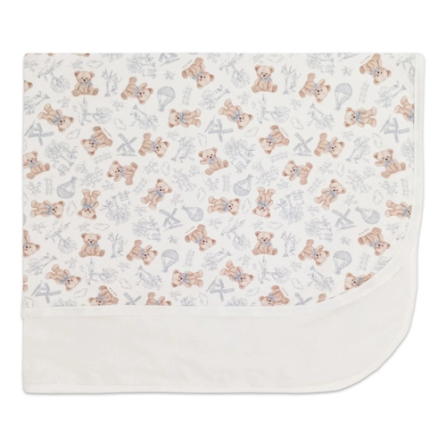 Manta com Forro Avulsa Estampada Ursinhos Masculina – Urso Provençal