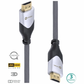 Cabo Hdmi 2.0 4k Ultra Hd 3d Conexão Ethernet Blindado Em Nylon 3 Metros - H20b-3
