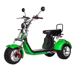 Triciclo Eletrico Articulado Wehawk Modelo X3 2000w Bat 60v 20ah 2 Lugares Green Ge.04