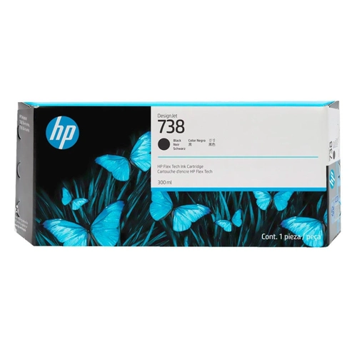 Cartucho De Tinta Hp 738 Preto Pluk 300ml - 498n8a