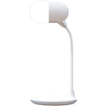 Luminária de Mesa Led Lumi Play 3 Em 1 Carregador de Celular Por Indução e Caixa de Som Branca - 48lumiplayb0