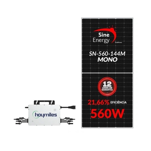 Gerador Solar Micro Hoymiles 10,08 Kwp Mon. 220v Fibromadeira (10k/560w)