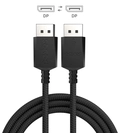 Cabo Displayport M para Displayport M 2.1 - Preto - 2m - Nylon Pcyes - Pdpn2-2