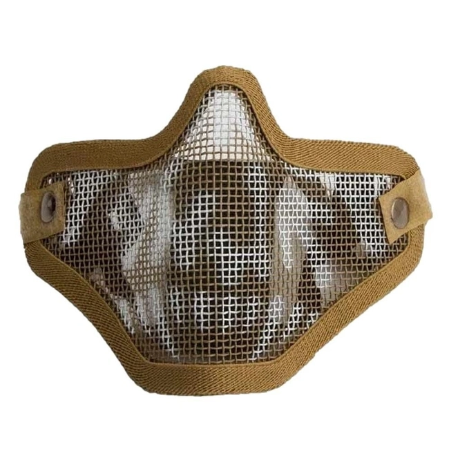 Mascara Airsoft Meia Face Caveira Em Tela Metálica