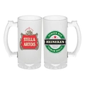 Caneca de Chopp (vidro Jateado) com Estampa Personalizada