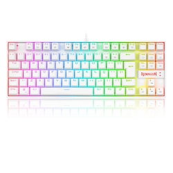 Teclado Mecanico Redragon Kumara Pro Lunar White RGB Switch Vermelho - K552W-RGB-PRO PT-RED