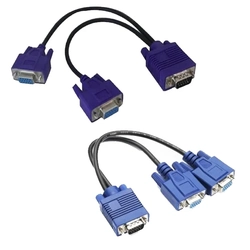 Adaptador Vga C/ Filtro Macho P/ 2 Vga Fêmea Cv-32
