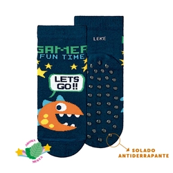 Meia Infantil com Antiderrapante Leke - Masculina