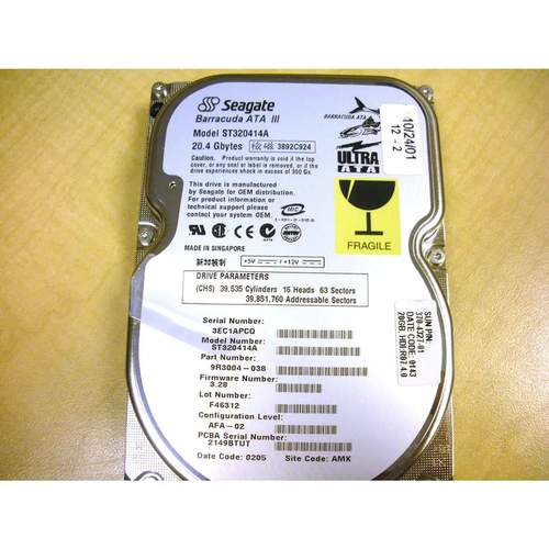 370-4327-01 SEAGATE HD 3,5 20GB 7,2K IDE 2MB
