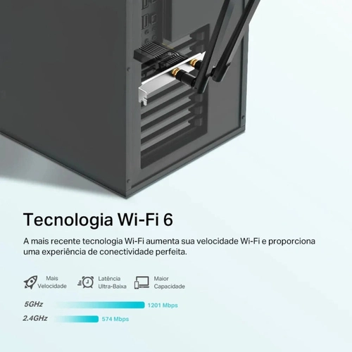 Adaptador Wifi 6 Ax1800 Bluetooth 5.2 Archer Tx20e