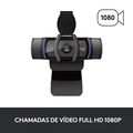 Webcam Logitech C920s Full HD 1080p, Widescreen 1080p, Proteção de Privacidade, Microfone Embutido, Preta - 960-001257