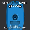 Mouse Gamer Logitech G203, USB, RGB, Lightsync, 6 Botoes, 8.000 DPI, Azul, Com Fio -  910-005795