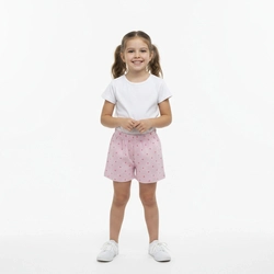 Shorts 100% Algodão ByGus Hello Kitty Poá Feminino - Rosa