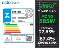 Painel Solar Fotovoltaico Painel Jkm585n-72hl4-v Tiger Neo 585w 144 Cel. n Type Mono 22,65% Eficiencia