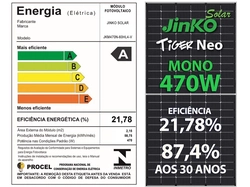 Painel Solar Jinko Tiger Neo 470 W – N-Type Monocristalino 120 Células, 21,78% Eficiência