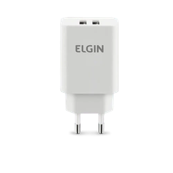 CARREGADOR TOMADA 2 SAIDAS USB 10W BRANCO ELGIN