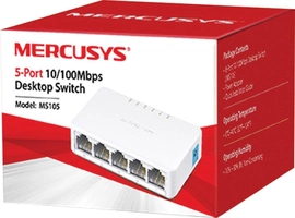 Switch de Mesa 5 Portas 10/100mbps Ms105