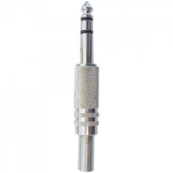 Plug P10 Estéreo Metal Com Mola Niquelado Genérico Storm - Pct / 50