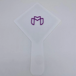 Espelho Branco G - Logo alto relevo inicial ou desenho
